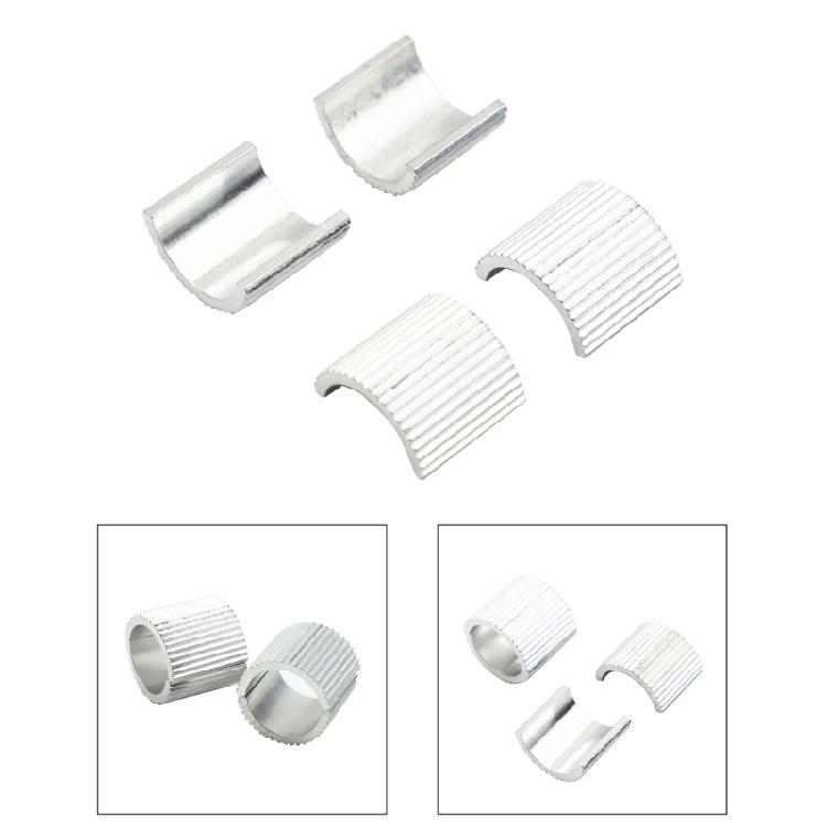 4pcs Conversion Shims Spacer 22mm 7/8Inch To 28mm 1-1/8Inch Handlebar Risers Clamp Shims Adapter Motorbike Metal Reducer