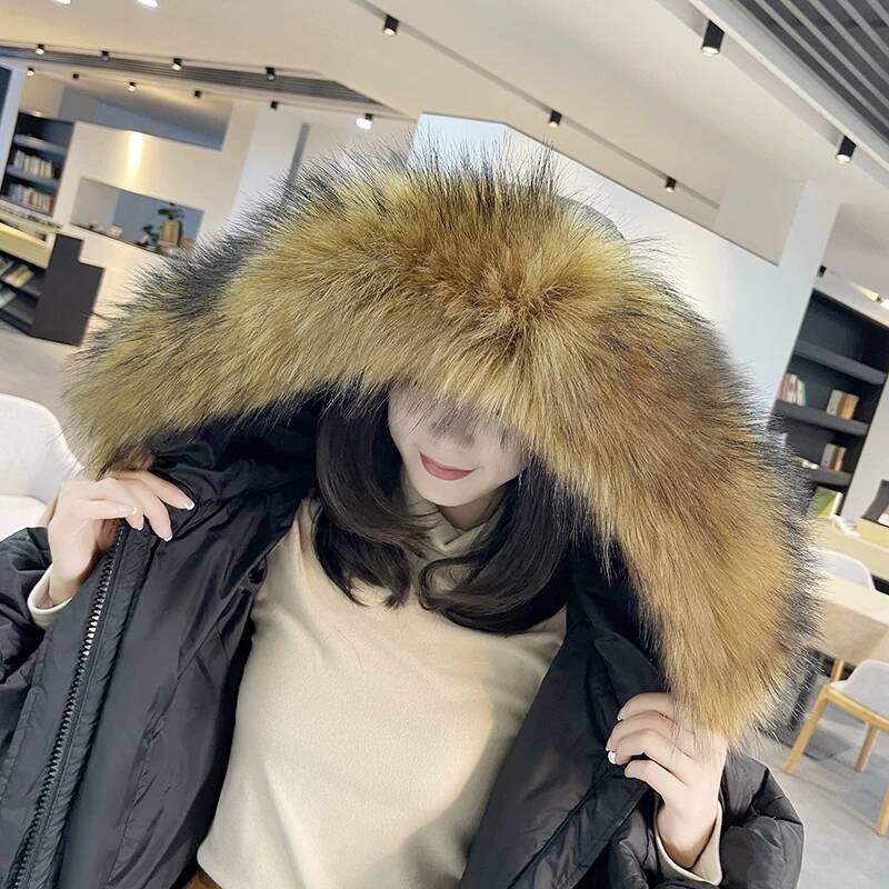 Faux Fur Collar Detachable Fluffy Plush Fake Fur Trim Coat Jacket Winter Warm Decorative Fur Collar Women Garment Accessories