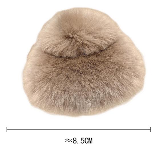 Autumn and Winter Plush Grab Clip Female Senior Sense 2024 New Furry Hairpin Back Head Shark Clip Headdress