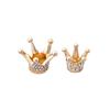 2/3Pcs Dollhouse Miniature Gold Mini Alloy Crown Rhinestone Princess Crown Small Tiara Model Toys Dollhouse Accessories