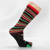 Jesień Zima Dziecięce Bawełniane Świąteczne Czarne Paski Ciepłe Świąteczne Skarpetki Bez Palców