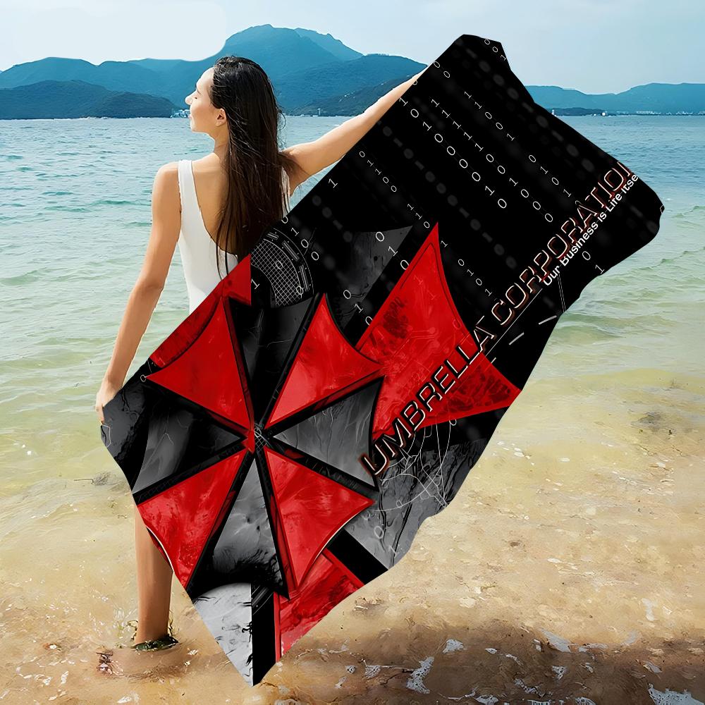 R-Resident Evil Games Beach Towel Colorful Bath Towels For Girl Microfiber Quick Dry Custom Sand Free Beach Yoga Spa Gym Pool
