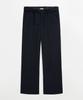 LMOOD Porto Belted Slacks Dark Navy