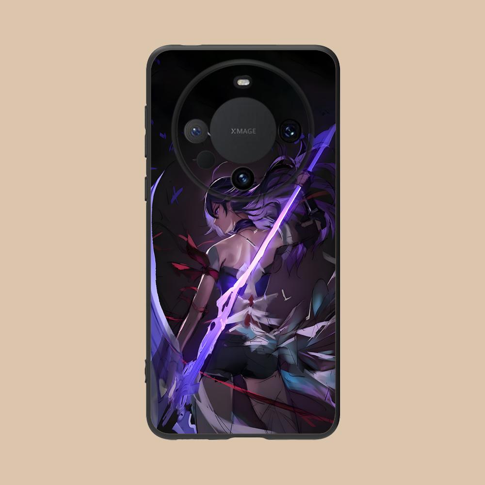 HSR Acheron Matte TPU Mobile Phone Case for Huawei Mate 60 50 40 30 20 10 Pro Plus Lite E 5G Colorful Printing Cover