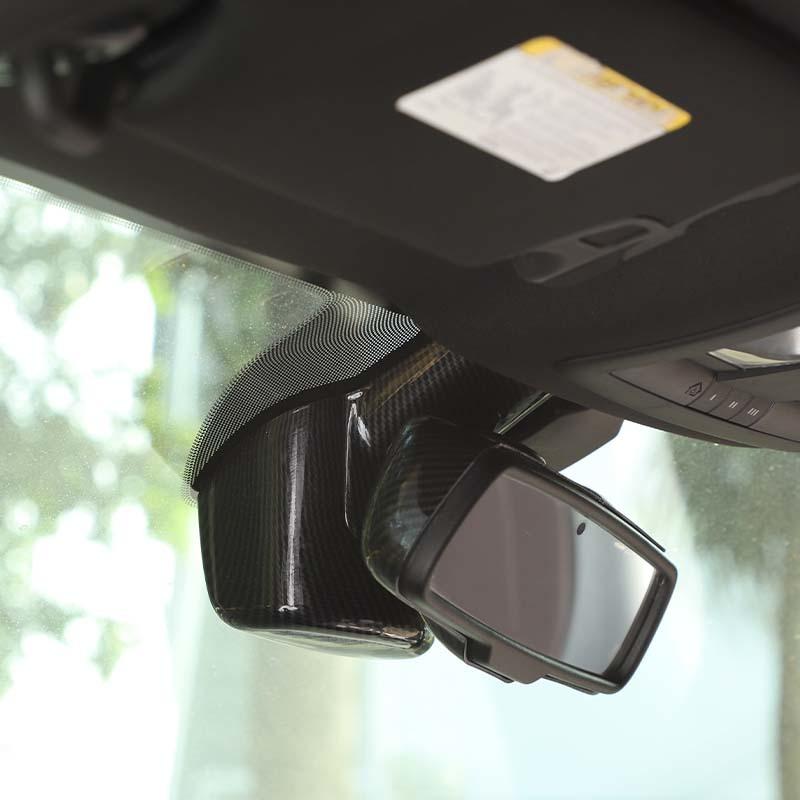 Interior Rearview Mirror Panel Decoration Protective Cover For Dodge Challenger 2015 Up Car Interior Accessories