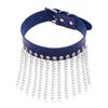 Hip Hop Non Mainstream Punk Leather Men Women Collar Personality Metal Tassel Necklace Clavicle Chain