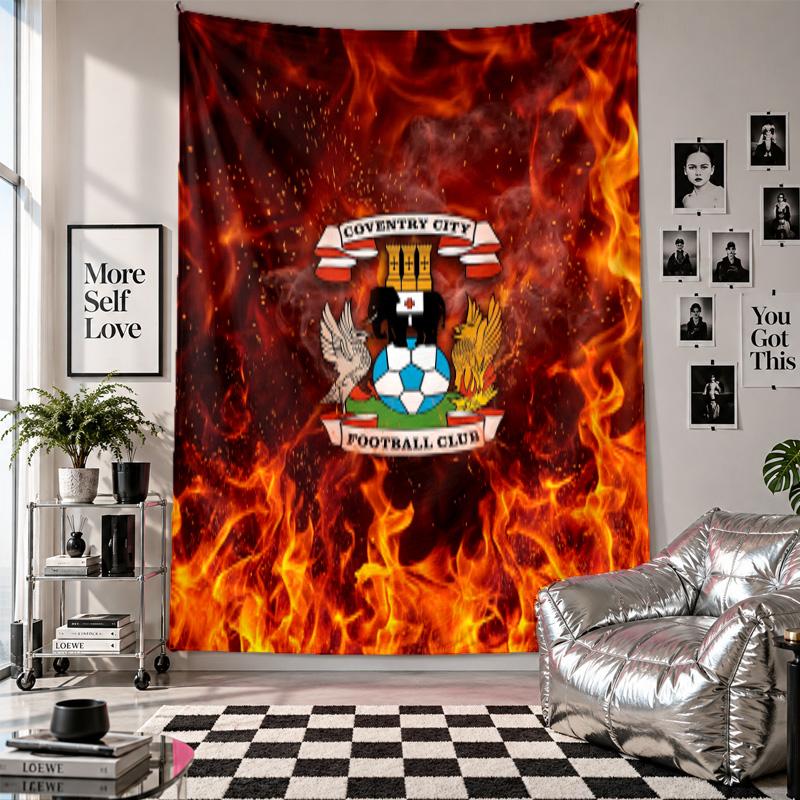 Coventry City Football Wall Tapestry Home Decor Wall Hanging Cloth for Bedroom Living Room Background