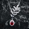 Simulation Gemstone Collarbone Chain Plated 18K Gold Zircon Inlaid Pt950 Leaf Feather Necklace Pendant