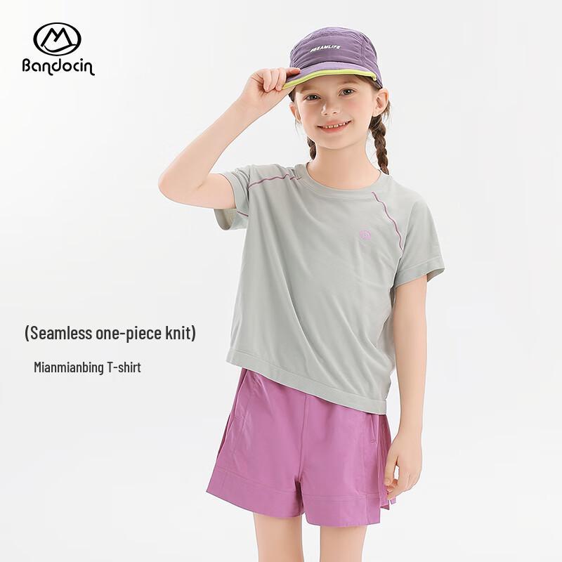 BanDuxian Girls' Summer Cooling Short-Sleeve T-Shirt