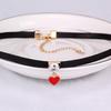 Womens Black Stylish Choker Necklace With Heart Design Ideal For Weddings And Travel