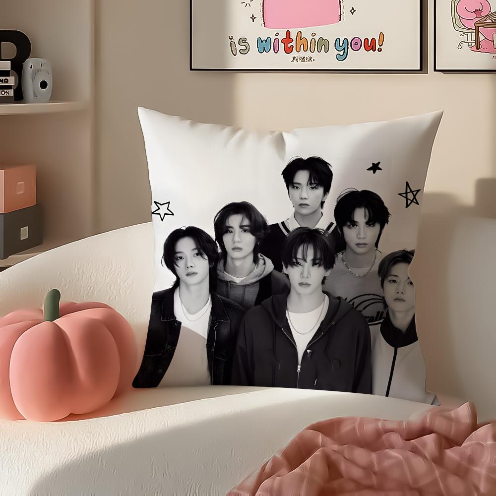 BBOYNEXTDOOR Who Cushion Cover Pillowcase Short Plush Invisible zipper Room Sofa Cushion Cover