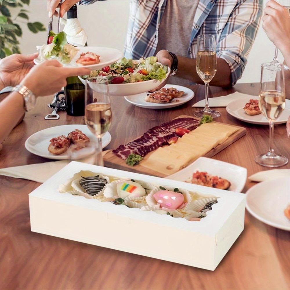 18 Stück Weiße Geschenkboxen mit Fenster Großansichts-Displaybox Rechteckige Papierverpackungsbox für Partys Geschenke Schmuck Ideal für Hochzeiten Partys Veranstaltungen