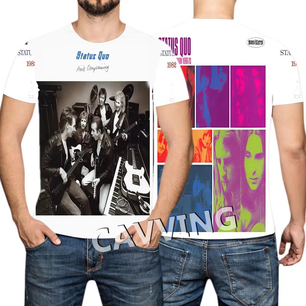 Men T-shirt Heavy Metal Rock Band Status Quo 3d Print T shirt Tops Womens Sports Large size Tops Tees Summer Tshirt Kid Clothing