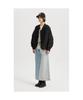 LUCKY CHOUETTE Back Banding Color Block Long Denim Skirt (Blue) Lfpdm25320Bux