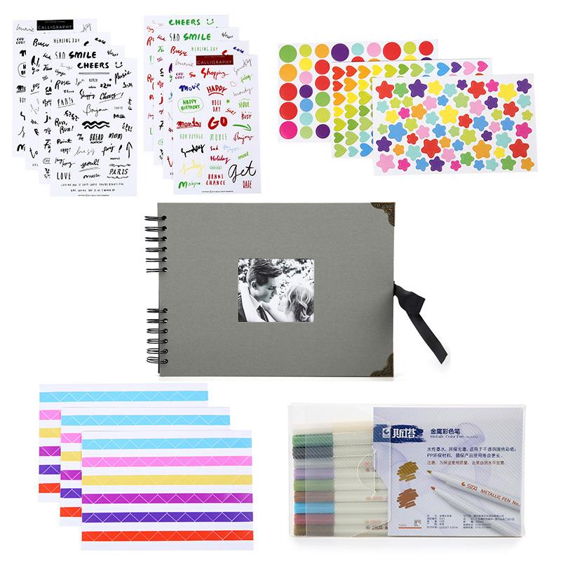 Fotoalben, 80 Seiten, Erinnerungsbücher, A4, Bastelpapier, DIY, Scrapbooking, Bild, Hochzeit, Jahrestag, Geburtstag, Kinderliebhaber, Geschenk