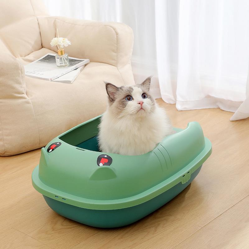 

Hello Kitty Semi-Enclosed Anti-Splash Cat Litter Box Includes Cat Litter Scoop