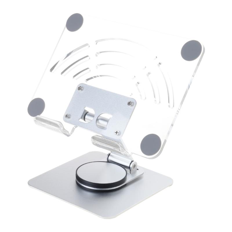 Foldable Tablet Stand With 360 degree Rotation Height Adjustment Aluminum Holder For 12.9Inch Devices