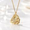 Collier Lune Étoile Irrégulier Plaqué Or 18 Carats Bijoux Vintage Femmes