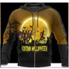Tattoo Printed Sweatshirt Zipper Hooded Sweatshirt