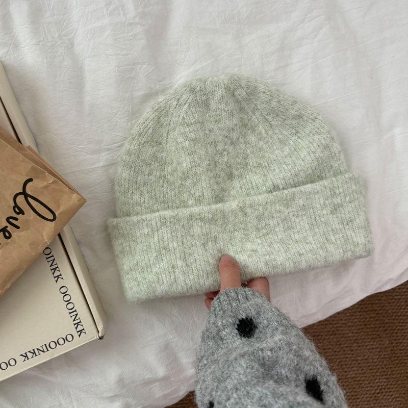 Kamelien Strickmütze: Stilvolle Unifarbe, Warm für den Winter, Perfekt für Pendeln und Reisen