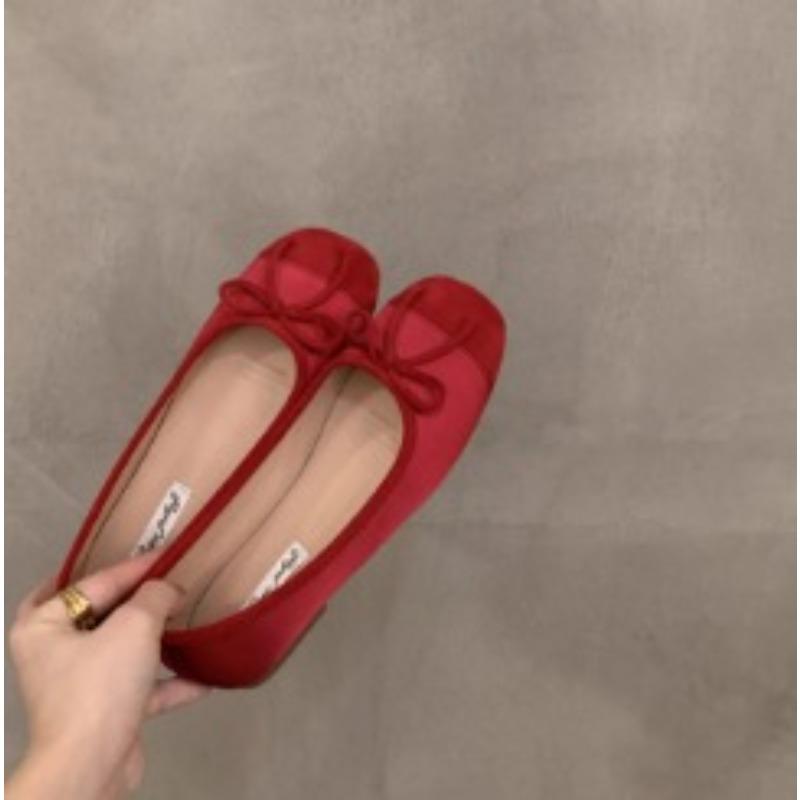 Elegant Flat Shoes Single Shoes Women's Shoes Soft-soled Ballet Shoes