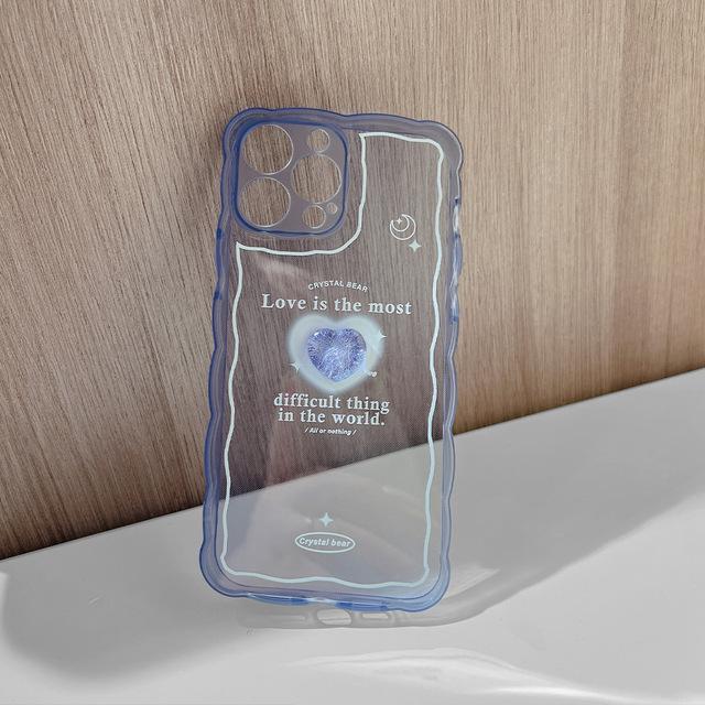 

Фиолетовый Love Crystal Heart 3d Ins Jane чехол для телефона Moon задняя крышка для Iphone Xr Xsmax 8 7 Plus X 12 Mini 13 Pro Max 11 Conque For iphone 13