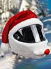 Christmas Helmet Cover Elastic Motorcycle Santa Claus Funny Cover Plush Santa Claus Christmas Hat Motorcycle Accessoories