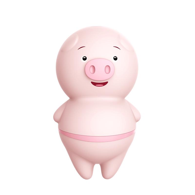 Leshe Cute Pig Wireless Rechargeable Vibrating Egg: Variable Licking & Sucking Massage for Female Pleasure.