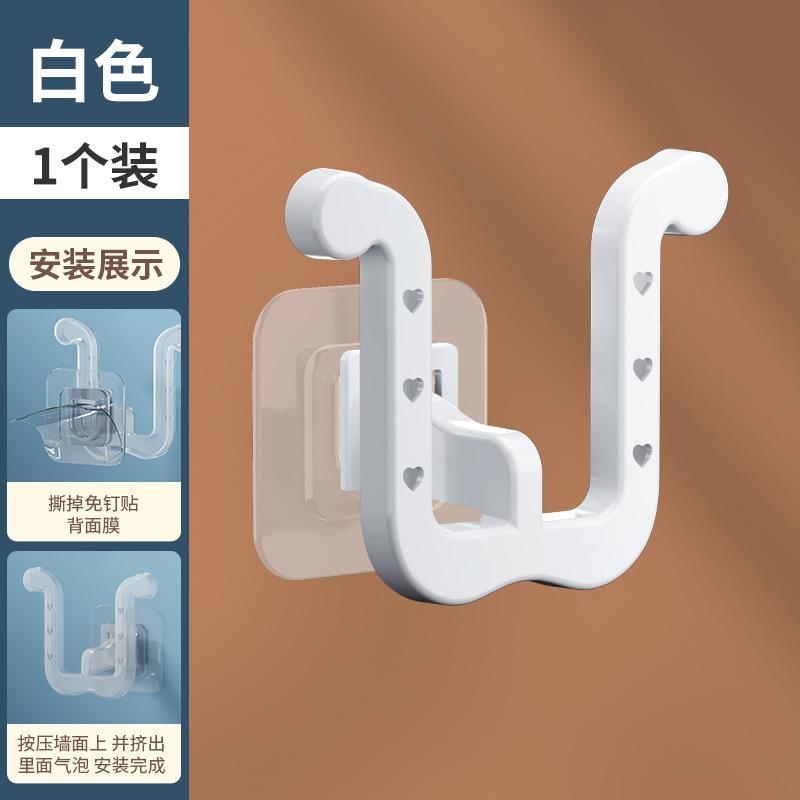 

U-образная настенная полка для тапочек, не пробивающая сливную полку для унитаза, настенное хранилище для ванной комнаты, полка для сандалий, туалет pack of 1