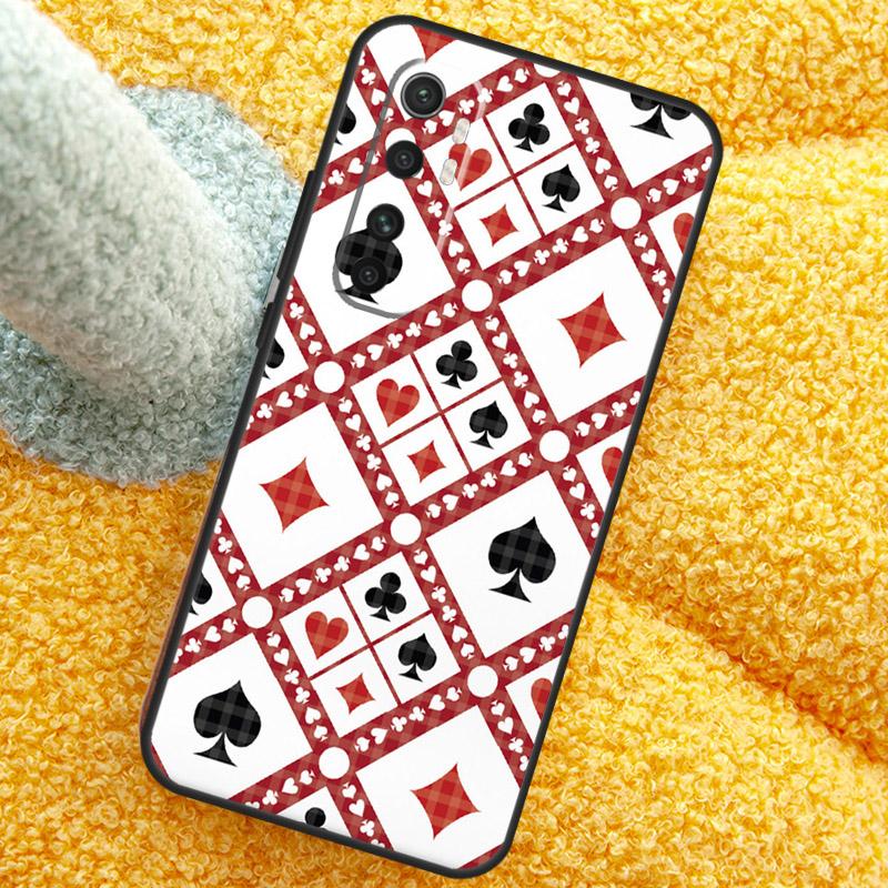 CASINO PLAYING CARDS Case For Xiaomi 15T 14T 13T 14 15 Ultra 17 Pro Max Cover For POCO F8 F7 F5 F6 X5 X6 X7 Pro