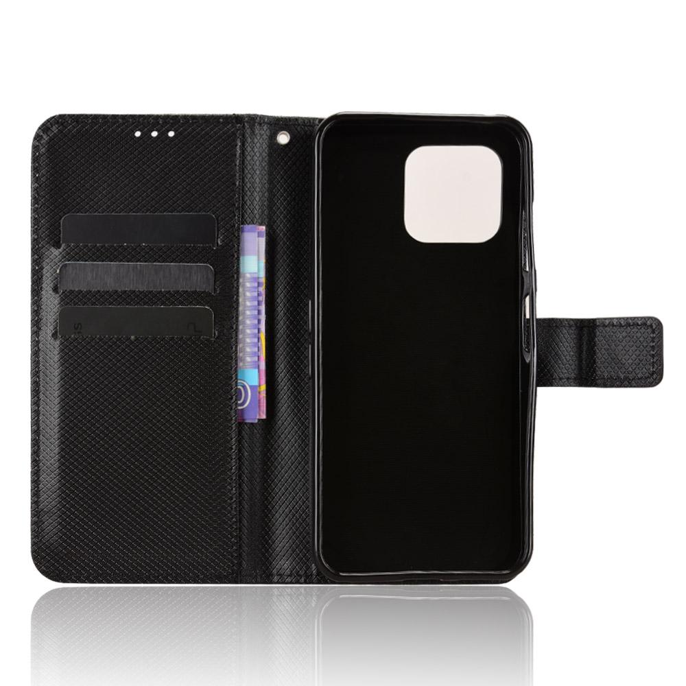 For Fairphone 6 Leather Wallet Case with Strap Diamond Texture Phone Cover