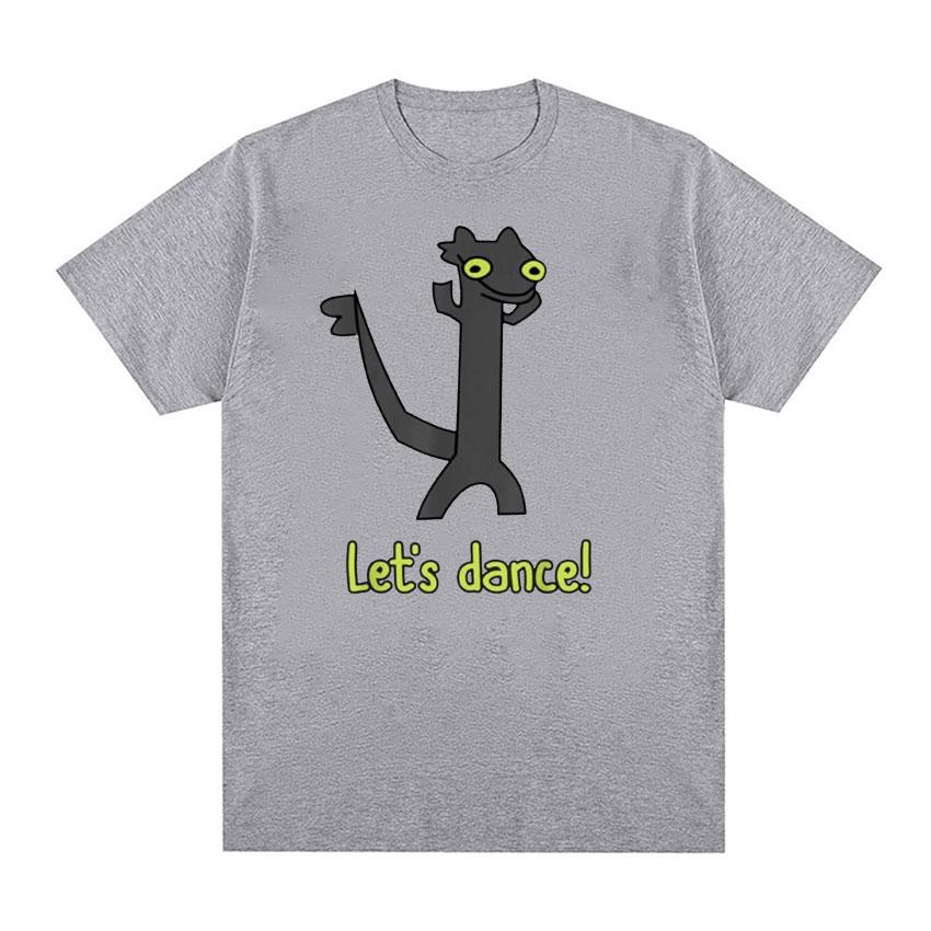 Toothless Dance Meme Let's Dance Meme T Shirt Men Women Fashion Retro Gothic Funny T-shirts Casual Cotton Oversized T-shirt Tops