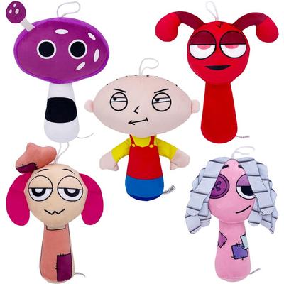Conjunto de 5 Bonecos de Pelúcia Splunky, Monstros Cantantes de Personagens, Jogo de Terror, Mercadoria Moe, Decoração Fofa para Quarto, Presente de Aniversário, Natal para Crianças e