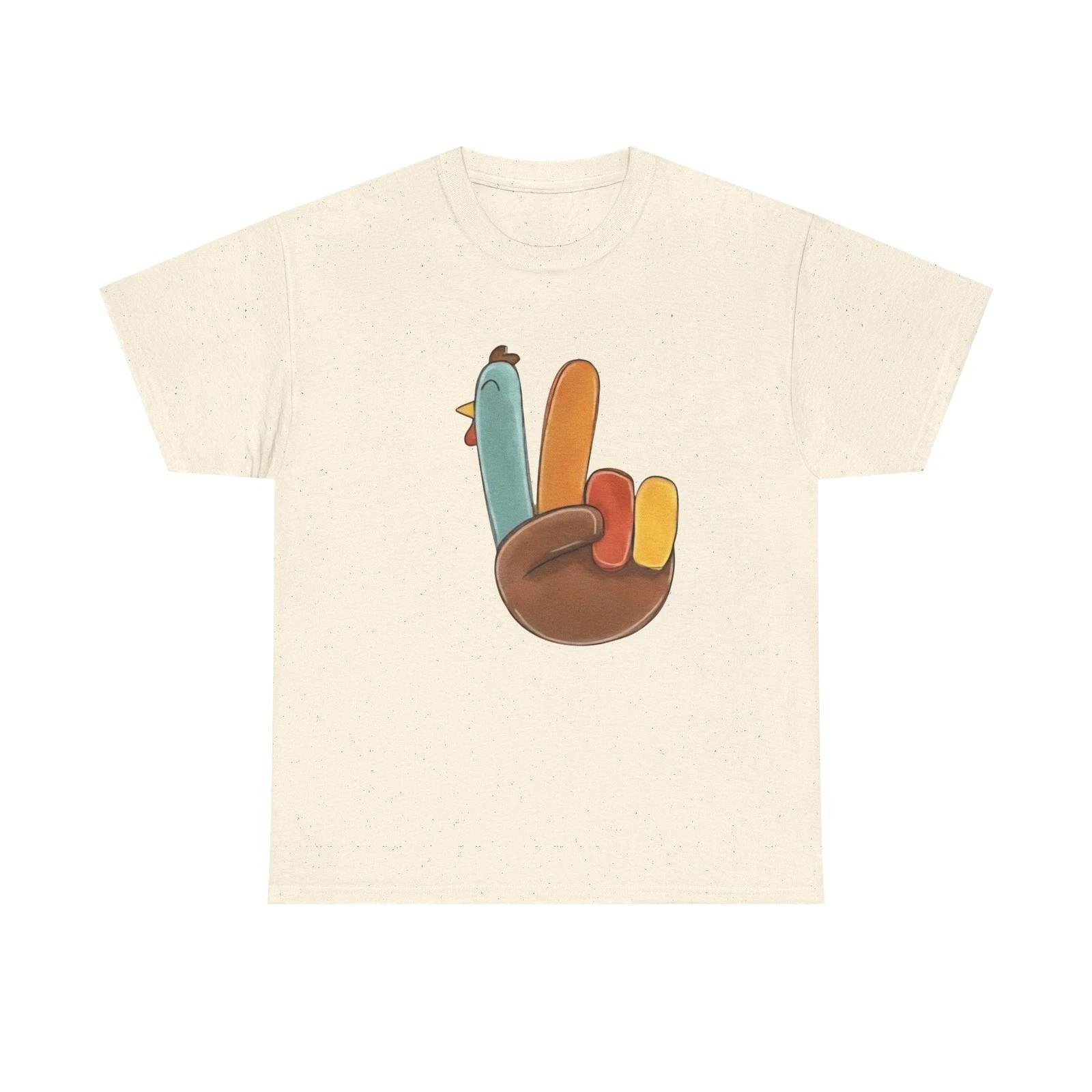 Peace Hand Turkey Thanksgiving, Unisex T-Shirt, Gift for Friends, [...] S