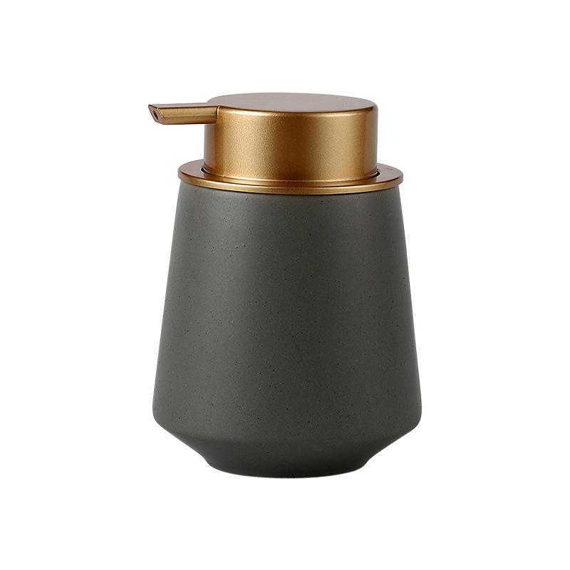 European Style 400ml Portable Soap Dispenser Shampoo Pack Gold Press Ceramic Lotion Bottle Toilet Kitchen Bathroom Accessories