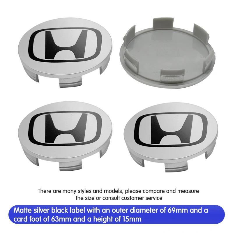 4 Stück 69mm 62mm 58mm Für Honda Auto Radnabenkappen Felgennabendeckel Accord Fit Jazz CRV CRZ City Alice Odyssey Abzeichen Logo Emblem