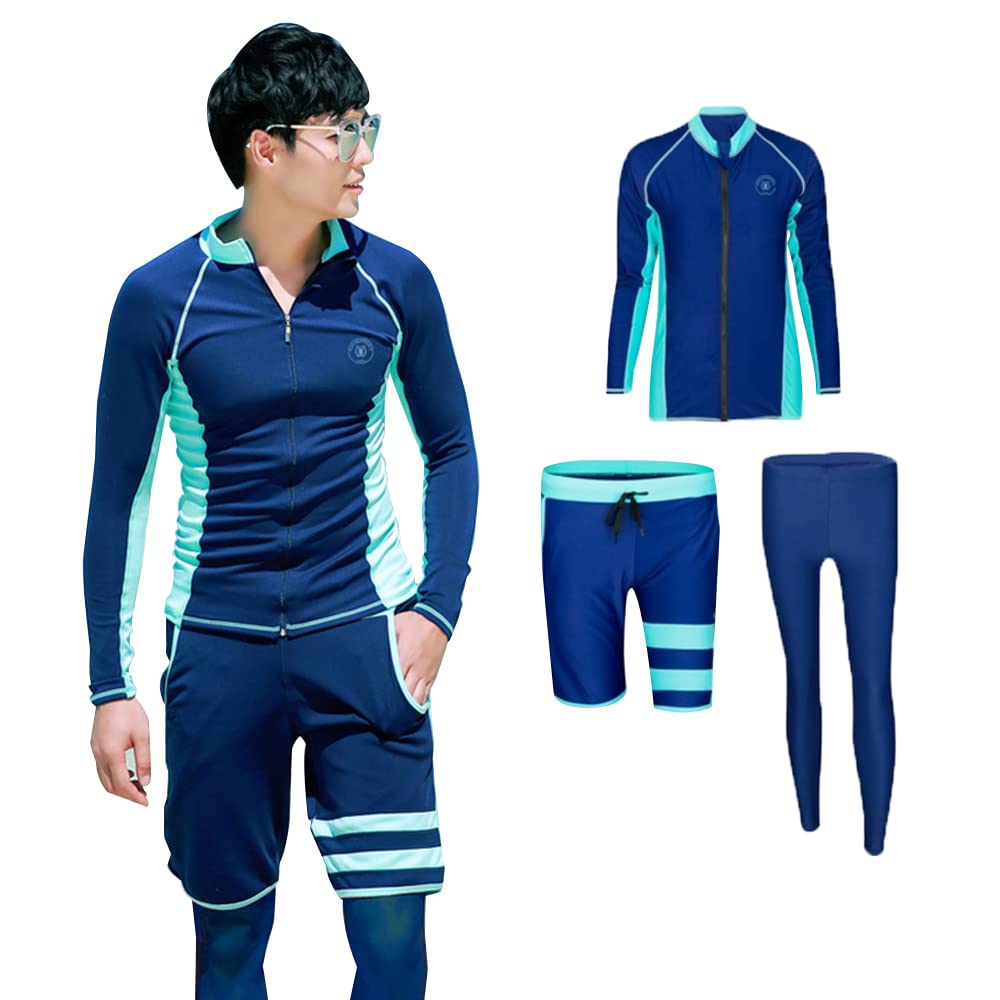 

YFMAYI Топ рашгард и фитнес-соревнования Серф Длинный передний Амфибийный Мужской купальник, Набор из 3 предметов, Низ, Купальник, Купальник, Брюки, Леггинсы,