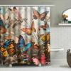 Vibrant Butterfly Shower Curtain Bath Decor For Bathroom Waterproof Polyester Fabric Available In Various Sizes