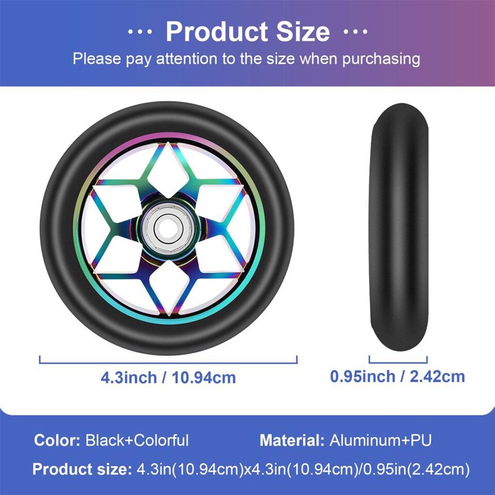 2pack/lot Scooter Wheels With Materials For Long Service Life And Stability Scooter Accessories