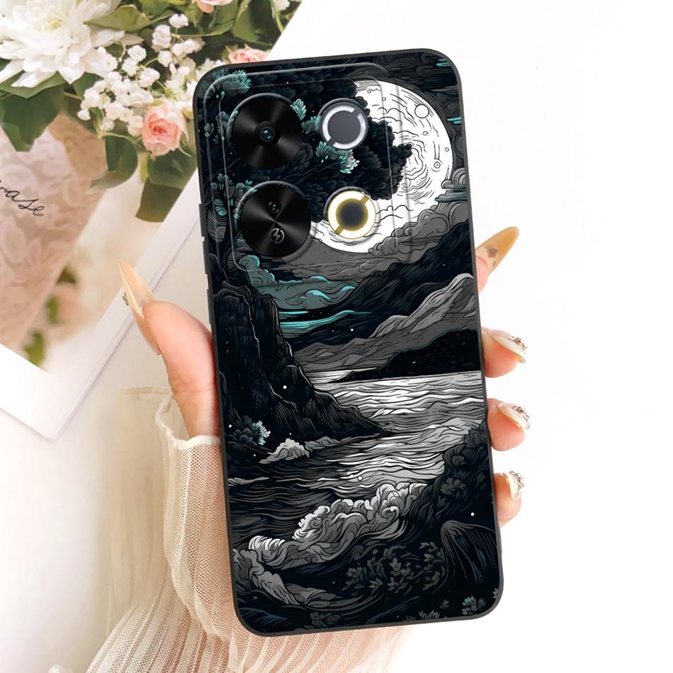 For ITEL P65 Fashion Dusk Beach Painting Phone Case For Itel P671L ItelP65 Shockproof Soft Silicone Covers Bumpers