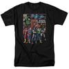 Justice League New Justice League Panels Mens T Shirt Black