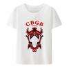 Underground Punk Rock Concert Hipster Tee Hip Hop Street Fashion Cool Tops CBGB OMFUG Liberty Skeleton Black White Print T Shirt