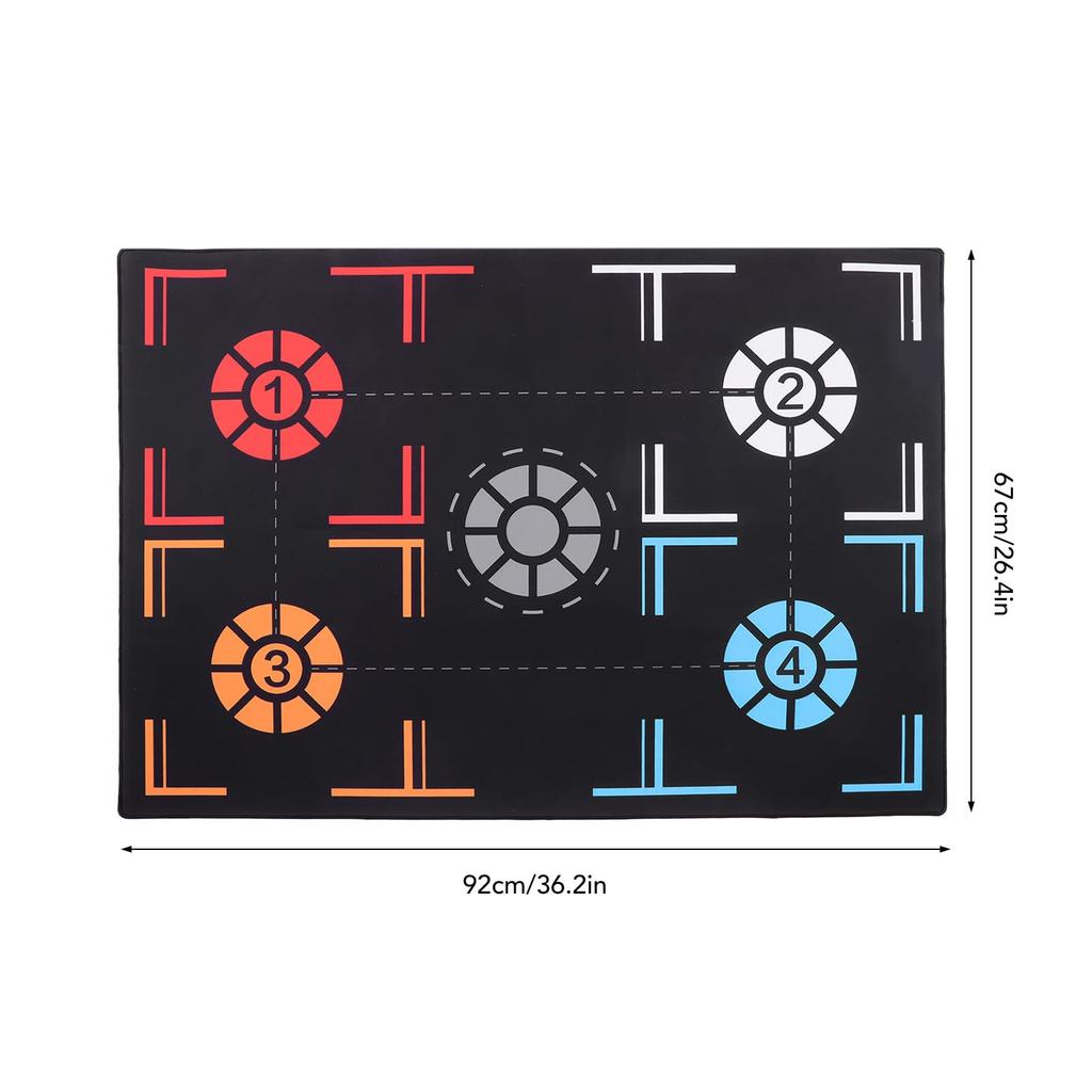 Basketball Practice Footwork 2mm Easy To Basketball Footstep Training Rubber For Children Under 150cm Mat, Mat, Stain-Resistant, Thick, Practical,