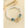 Beach Resort Wind Double Rice Bead Foot Chain Double Love Beaded Necklace Turquoise Necklace Bracelet Body Chain Combination Female