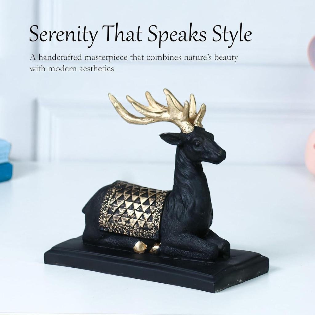 Anmutige Hirsch-Dekofigur für Ihr Wohnzimmer, Büro und Ihren Flur: Eine atemberaubende Mischung aus der Eleganz der Natur und ruhiger Gelassenheit