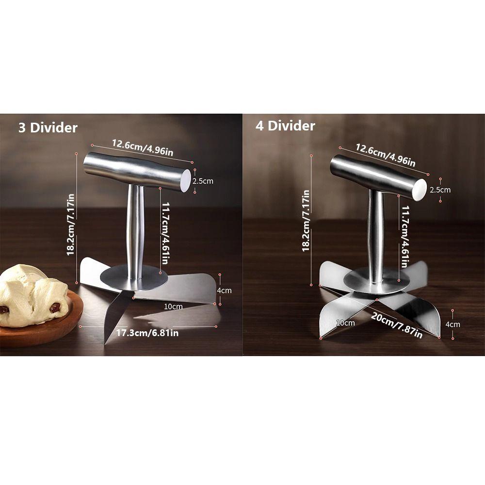 Stainless Steel Dough Divider Ergonomic Handle Pastry Scraper Steamed Bread Baking Tool  Home