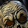 Maschera Spaventosa Cosplay Teschio Marcio Dettagliata per Halloween, Cappuccio in Lattice Scheletro Realistico, Maschera Morbida per Feste Horror Comoda per Escape Room & Costumi