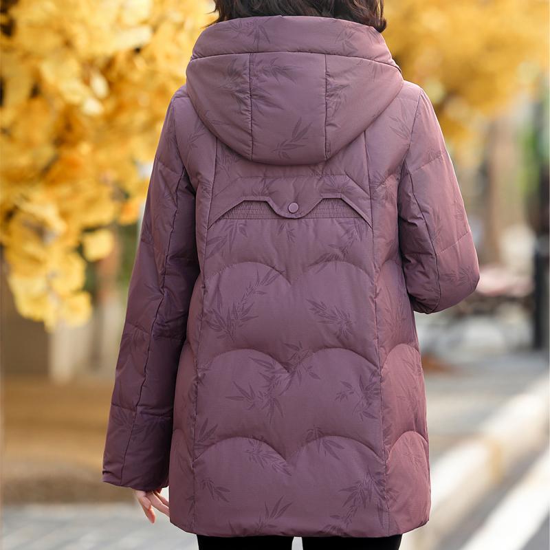 Winter Daunenjacke für Damen Übergröße Oberbekleidung Kapuzen Elegant Dick Warm Daunenmantel Frau Parkas