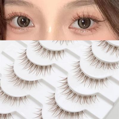 10 Pairs 3D Manga Lashes Natural Look Dramatic Anime Lashes Fashion Eyelash Extension  for Women