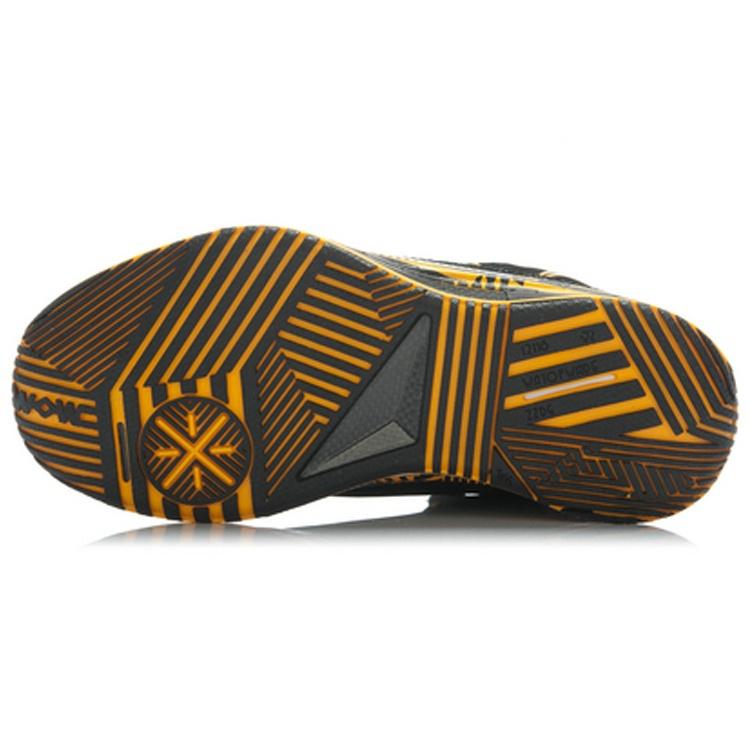 Li-Ning Li Ning WOW 2 Cushioning Abrasion Resistant Rebound Low Top Basketball Shoes Men's Black Yellow ABAH017-6